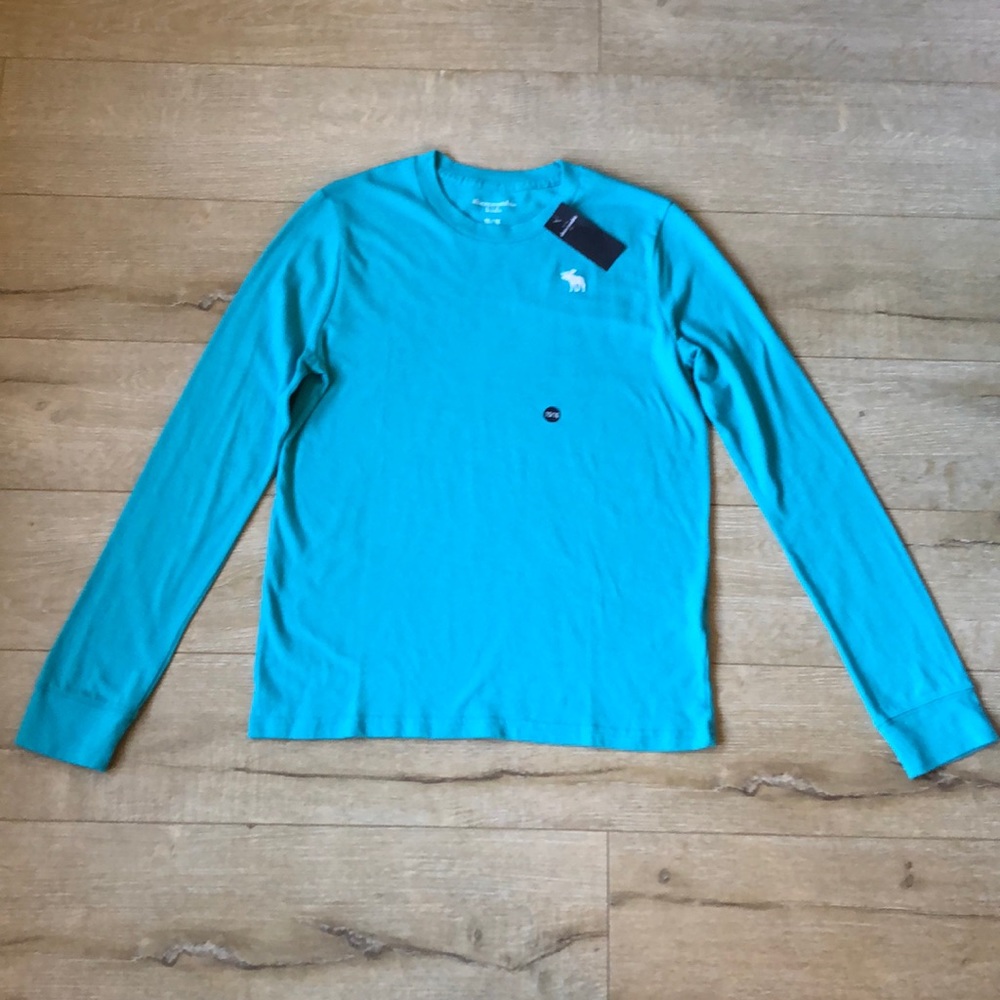 Abercrombie Kids Icon Long Sleeve Turquoise Top